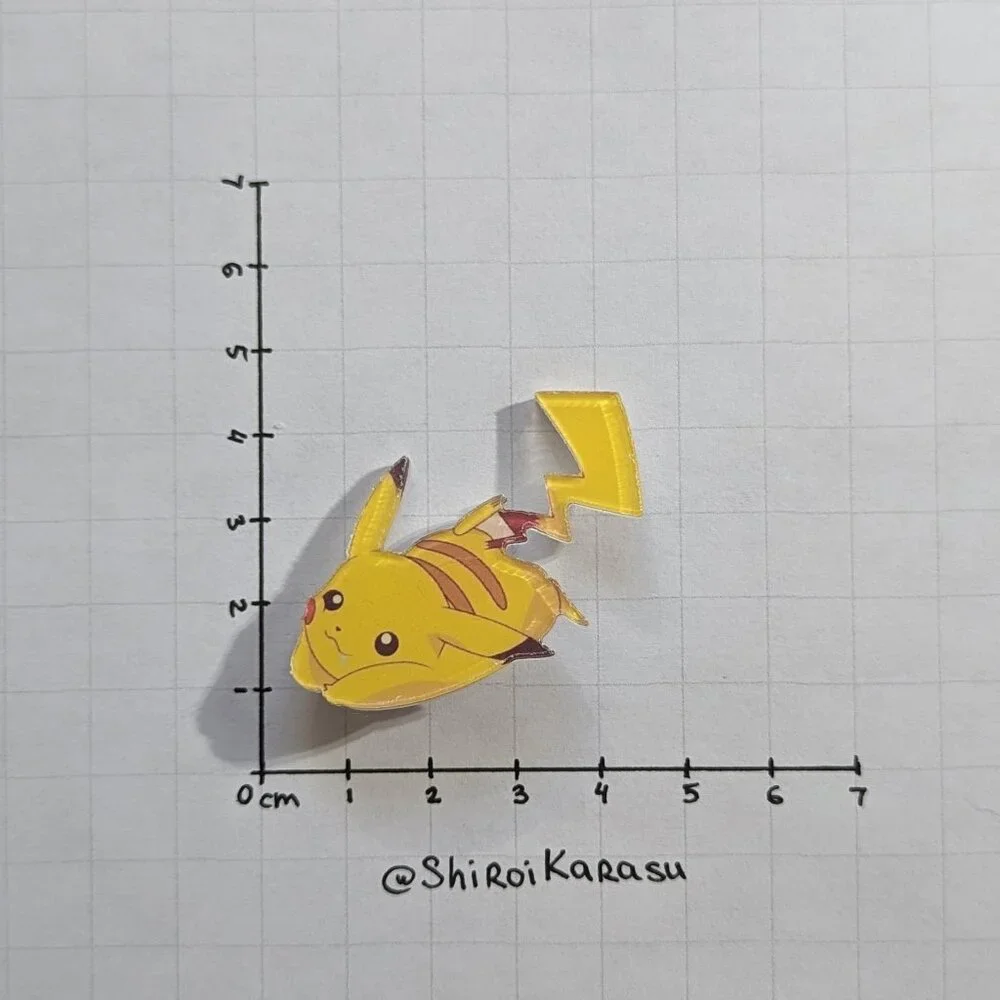 Pikachu Pokemon Anime Acrylic Pins Set of 6 NEW